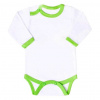 Dojčenské body New Baby so zeleným lemom, 80