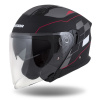 prilba Jet Tech RoxoR CASSIDA black matte/white/red/grey Veľkosť: XS (53 až 54 cm), Veľkost: XS (53 až 54 cm)