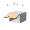 Casarredo Capri M5036, kuchynská nadstavba š.50, korpus grafit, dvierka dub Craft biely