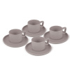 Berlingerhaus Sada hrnků na espresso s podšálkem 8 ks 100 ml Taupe Collection BH-10016