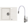 Set Alveus (dřez Rock 30 White 11 + baterie Mintas Bílá/Kartáčovaná ocel) SETA25301