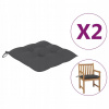 Vankúš na záhradný nábytok - Vankúše stoličky Vidaxl, 2 ks, antracit, 50x5 (Vankúše stoličky Vidaxl, 2 ks, antracit, 50x5)