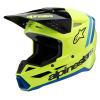 ALPINESTARS prilba S-M3 RADIUM, ALPINESTARS, detská (žltá fluo/černá/modrá) 2025 - L