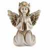 Anjelská soška Strážny anjel s kľačkou a svietiacou korunou 18 cm (Táto nádherná soška s podobou Strážneho anjela osvetlená cieplo bielym svetlom prináša pokoj a nádej do každého prostredia. Ideálna n