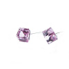 Náušnice Swarovski elements kocky 6 mm ružové LIGHT ROSE – napichovačky