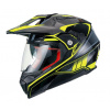 FS 606 Enduro helma se sluneční clonou černo zelená reflexní L