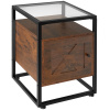 tectake 404686 nočný stolík kidderminster 40x43x60,5cm - industriálne drevo tmavé, rustikálne