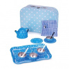 Bigjigs Toys puntikovaný čajový set modrý