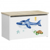 Truhla DARIA biela/dub sonoma, motív morské zvieratá