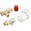 Priamy termostatický ventil + hlavica + uzatvárací 1/2 Danfoss