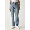 Calvin Klein Jeans rifle mom fit dámske LV047F707G modrá 29/30