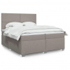 Box spring postel s matrací taupe 200x200 cm textil 3292892