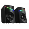 C-TECH C-TECH reproduktory SPK-15, 2.0, 6W, RGB podsvícení, 3,5mm jack, USB napájení, černé