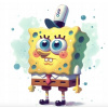 CUKROVÁ TLAČ jedlý obrázok na tortu Cukrová hmota SpongeBob Kanciastoporty 3+MENO