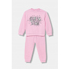Detská tepláková súprava z bavlny Guess 2-pak A6RG03.KA6R4.PPY2 ružová 55-62