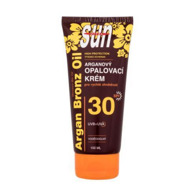 Vivaco Sun Argan Bronz Oil Tanning Cream SPF30 vodoodolný opaľovací krém 100 ml