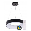 T-LED SMART TUYA Čierne závesné LED svietidlo guľaté 480mm 48W CCT s DO 105568