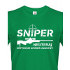 Pánske tričko Sniper - Neutekaj, zbytočne umrieš unavený, Barva Zelená, Velikost XL, Canvas Pánské tričko s krátkým rukávem Bezvatriko.cz 0313 - 1xb