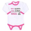 Body s potiskem New Baby 50% MAMINKA + 50% TATÍNEK - 100% JÁ růžové, vel. 56(0-3m), Růžová