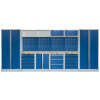 Kvalitný PROFI BLUE dielenský nábytok - 4535 x 2000 x 495 mm - MTGS1300AH