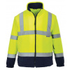 Portwest F301 HI-VIS Fleecová reflexná mikina XXL, Fluorescenčno žltá-Námornícka modrá