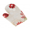Bellatex Kuchyňská chňapka vánoční 28x18 cm Koule a cesmína červená