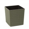 Hrniec Lamela JUKA RATTAN, zelený, O19 cm, 19 cm