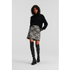 SUKŇA KARL LAGERFELD CHECK BOUCLE SKIRT BLACK/WHITE BOUCLE