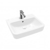 Villeroy & Boch O.novo - Umývadlo na dosku, 55x46 cm, s prepadom, otvor na batériu, alpská biela 4A41MG01