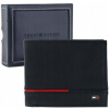 Peňaženka - Peňaženka Tommy Hilfiger z pravej kože čierna Billfold s vreckom na mince & komorník - Pánsky produkt (Tommy Hilfiger kožená peňaženka pánske puzdro)