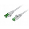 Patchcord Lanberg S/FTP kat.7 0,25 m LSZH CU fluke passed sivý