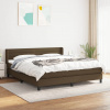 vidaXL Boxspring posteľ s matracom tmavohnedá 160x200 cm látka - Hnedá - 9295-241318