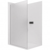CERANO - Sprchová zástena Walk-in Crystal Ľ/P - 8 mm - bezvzperový systém - čierna matná, mliečne sklo - 60x200 cm