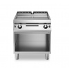 Plynový gril s hladkou saténovou chrómovanou platňou, model na otvorenej skrinke, ROC 70/80, 14 kW (R70/80FTG/SL/A)