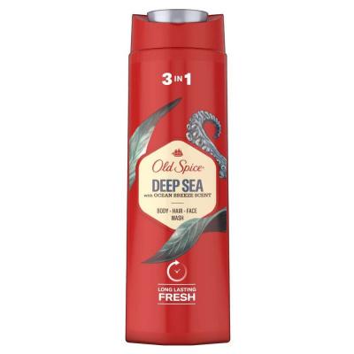 Old Spice Deep Sea 3v1 sprchový gél a šampón pre mužov 400 ml Old Spice