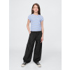 GAP Detské popelínové nohavice Baggy Joggers Čierna L Čierna Čierna