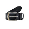 Čierny kožený opasok pre mužov, 115 cm