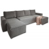 Textilomanie Sivá sedacia súprava do U SMART COSARO 295x140 cm