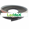 Leddex LGP Magnetický + oceľový pásik pre magnetický obojstranný LGP panel Farba: čierna, Dĺžka: 1000 | cena za bm