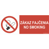 Výstražná tabuľka Zákaz fajčenia / NO SMOKING 80 x 210 mm
