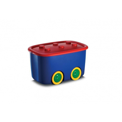 KIS FUNNY BOX L modrý / červený 58x38,5x32cm 46L
