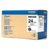 páska BROTHER HGe251 čierne písmo, biela páska HQ Tape (24mm) (5 ks)