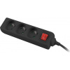 LANBERG Steckdosenleisten 3M 3X 230V EN MIT SCHALTER MASSIVE