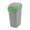 Kôš Curver® FLIP BIN 25l, šedostrieborná/zelená, na odpadky