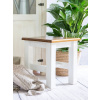 Rustikálny taburet WHITE HOME SIL21 Barevné provedení: Bílá patina K03 - bílá patina K03