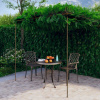 Záhradná pergola, starožitná hnedá 3x3x2,5 m, železo