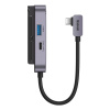 AppleMix Konektor / rozbočovač pre Apple iPad s konektorom USB-C - USB-A / USB-C / 3,5 mm jack / HDMI - sivý