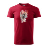 Sablio Tričko s potlačou Tiger Paint 1 - červené 2XL