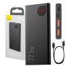 Powerbank Baseus Adaman Metal, 10000mAh, 2xUSB, USB-C, Lightning, MicroUSB 22,5W (čierna)