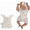 Body s nohavičkami kr. rukáv + čelenka, mušelín, 2D sada, Z&Z, biela, 56 (1-2m)